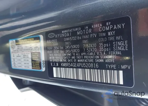 2023 Hyundai Palisade Limited from USA, damaged, VIN KM8R54GE4PU520816